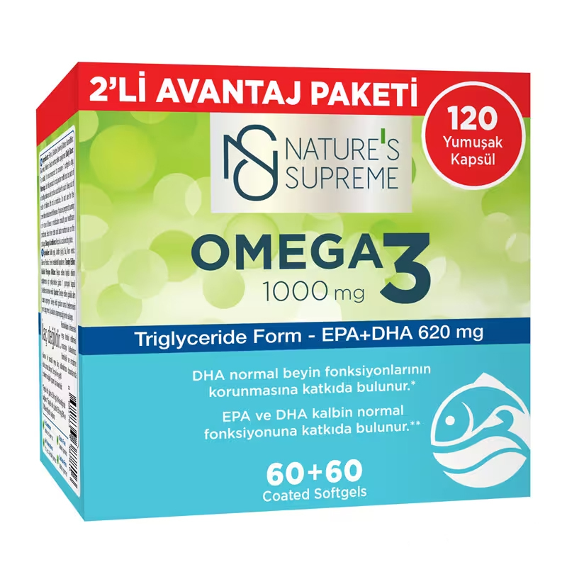 Omega 3 1000 Mg 2 x 60 Kapsül